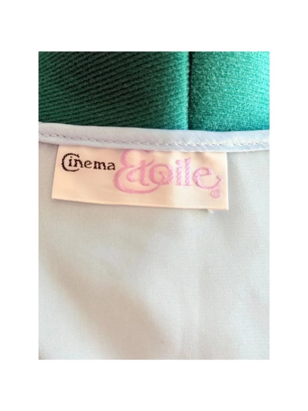 Vintage Light Blue Satin Lace Lingerie Set Medium Texsheen Cinema Etoile 2 pc - Picture 14 of 16